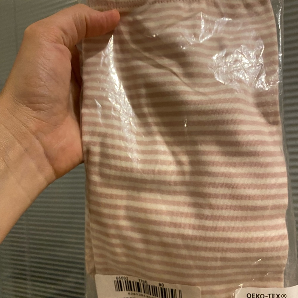 Hanna Andersson organic cotton Pink and White Striped Kids Bottoms